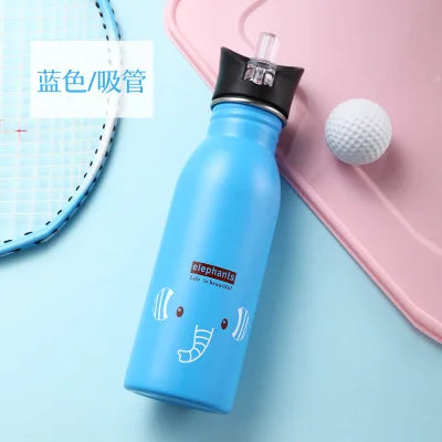 500ml Children Stainless Steel Sports Water Bottles Portable Outdoor Cycling Camping Bicycle Bike Kettle