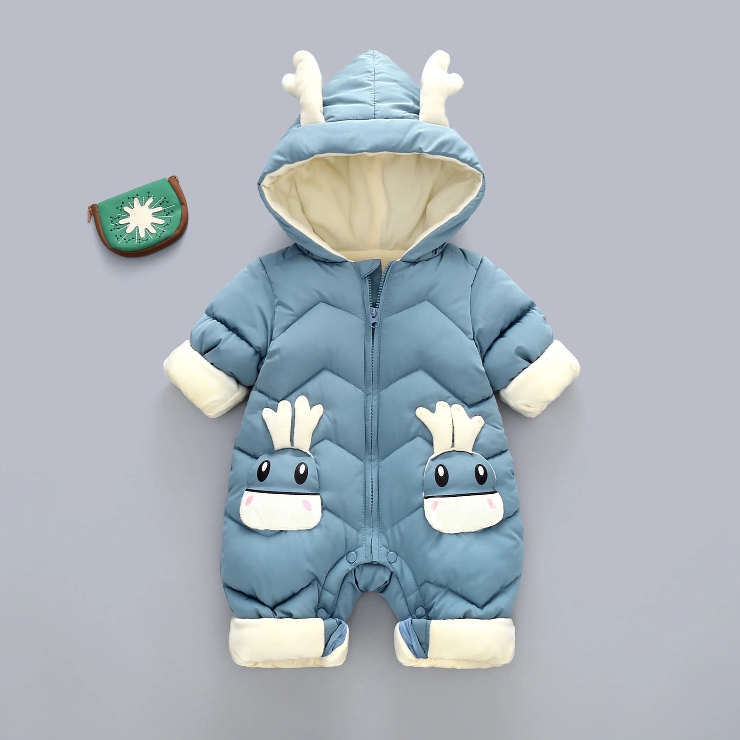 New born Warm Baby coat Winter Hooded Rompers Thick Jumpsuit Overalls Snowsuit Children Boys Clothing kids clothes DropShipping