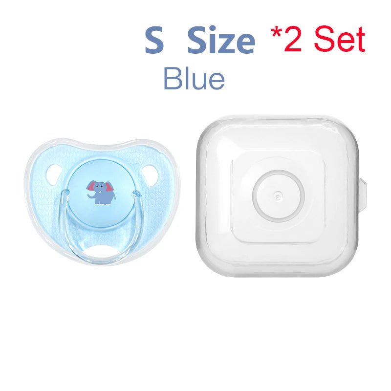 Cartoon Pattern Thumb Shape Toddlers Soothe Kids Newborn Baby Silicone Teething Pacifier