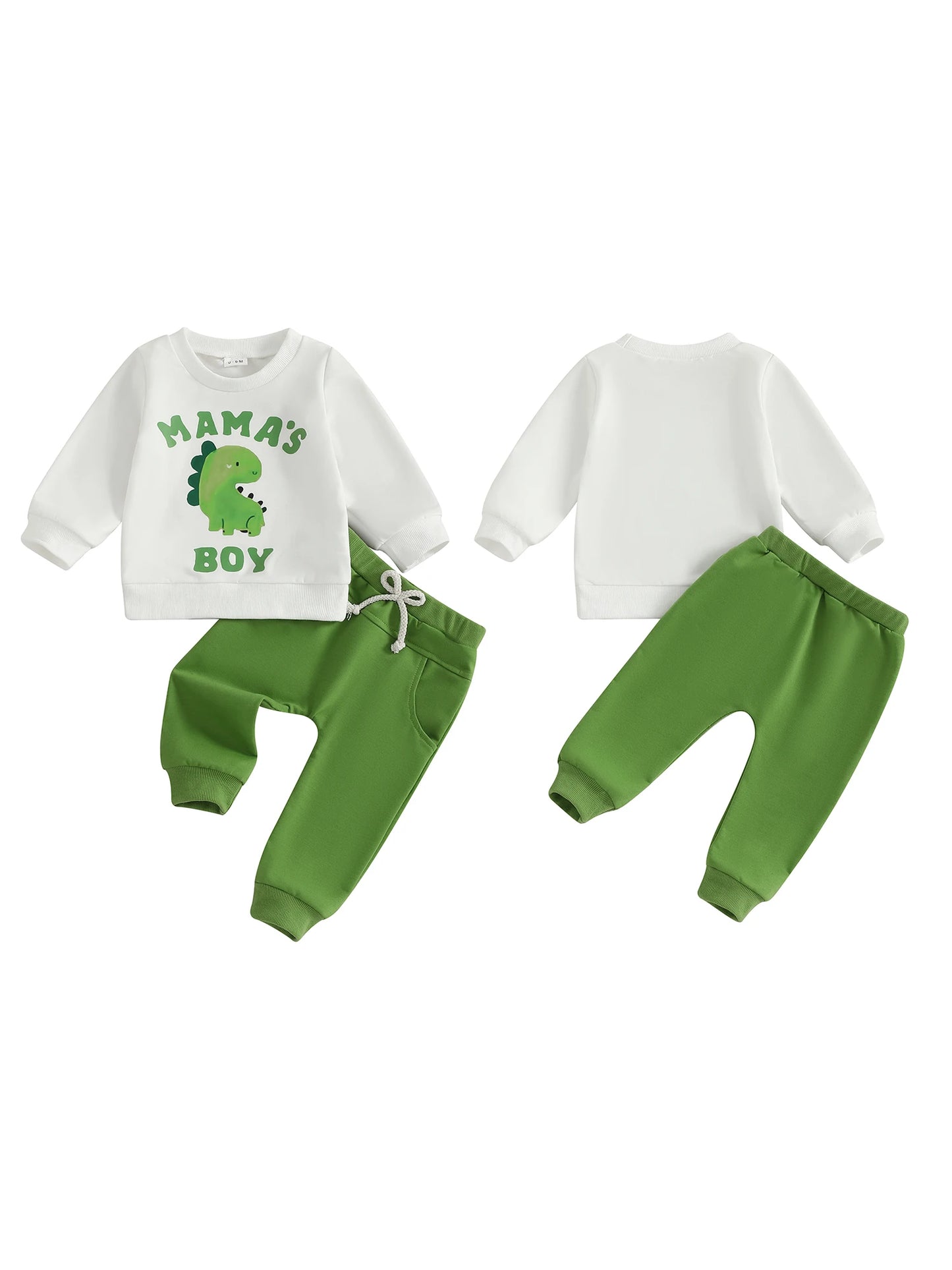 Baby Boy Autumn Clothes Cute Animal Pattern Hooded Sweatshirt Comfortable Elastic Waistband Trousers 2 Piece Outfit Set