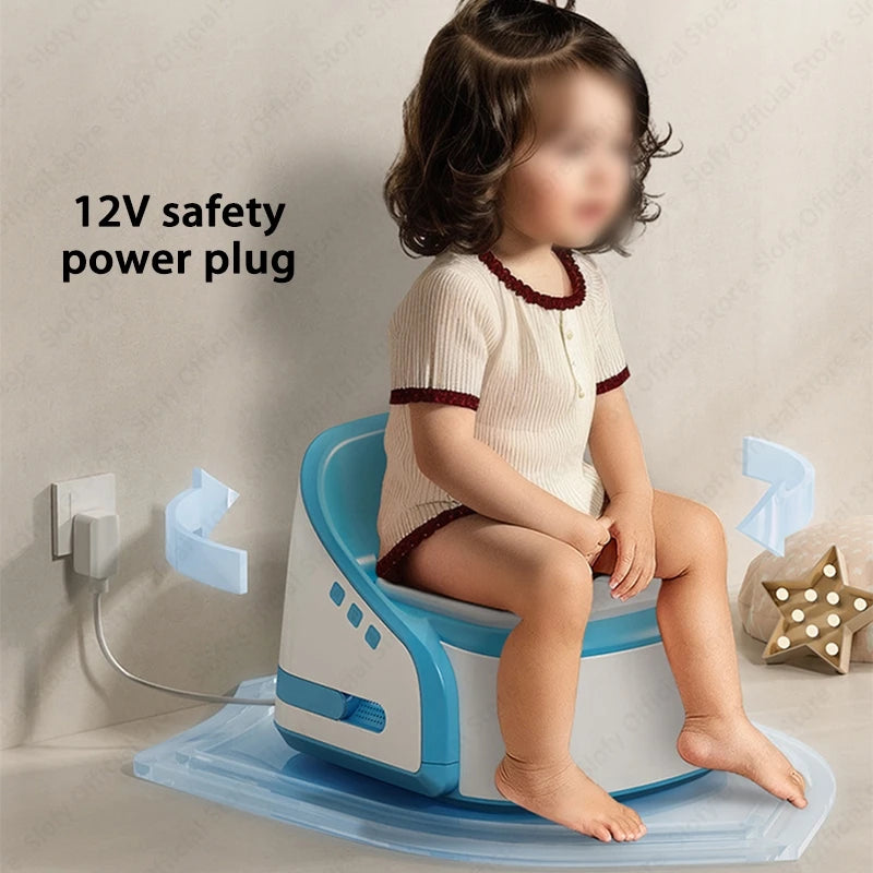 Multifunctional Kid Smart Toilet With Seat Ring Heating Music Night Light Baby Seat Chargeable Portable Outdoor Travel Toilets