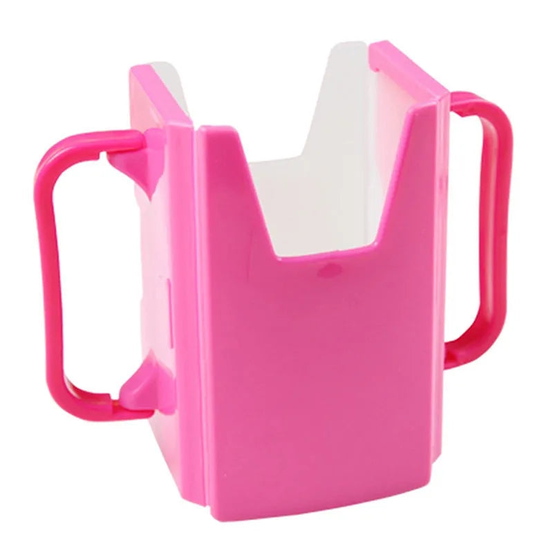 Infant Anti-Spill Cup Holder Bottle Cup Milk Holder Adjustable Safety Plastic Baby Toddler Juice Box Drinking