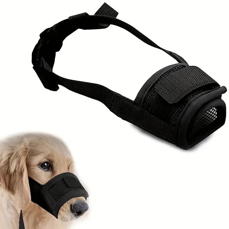 Soft Dog Muzzle Breathable Mesh Muzzle for Small Medium Large Dog Mouth Cover, Adjustable Muzzles To Prevent Biting Barking Dogs