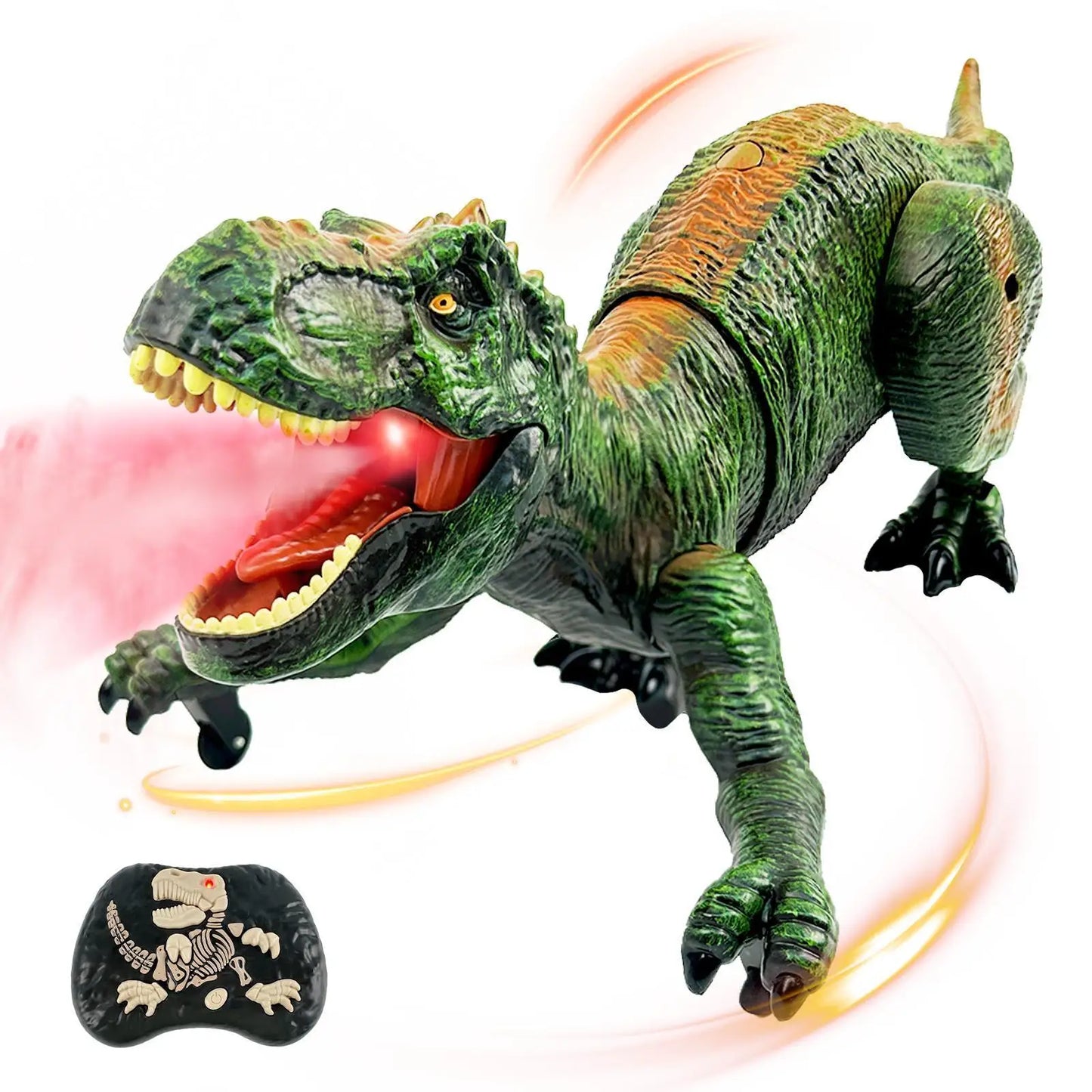 Dinosaur Animal Toy with remote control, Tirano-saurio Rex, Spinosaurus and SickleSaur Rex with water spray and swift movement,