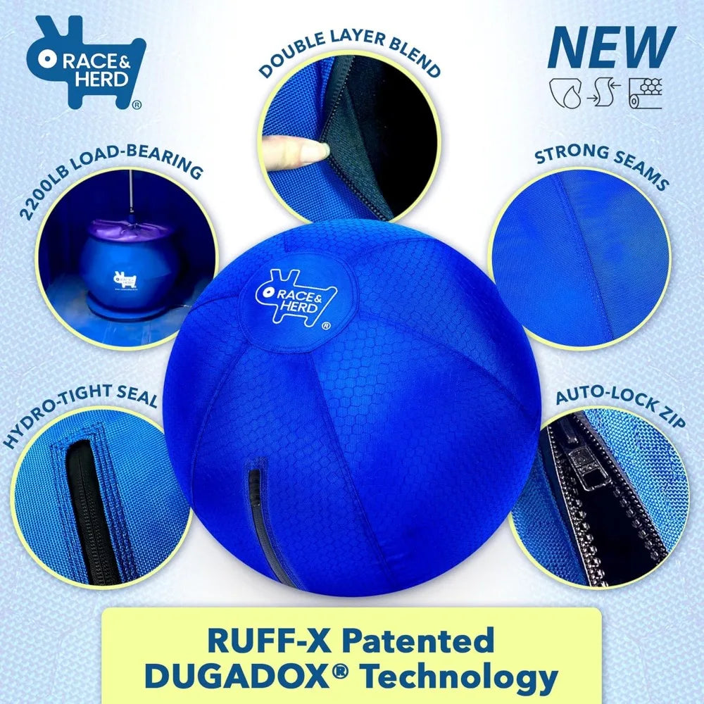 Race&Herd 25" Original Herding Ball for Dogs, Giant Herding Ball for Australian Shepherds, Dog Training Toy for Medium Breeds, D