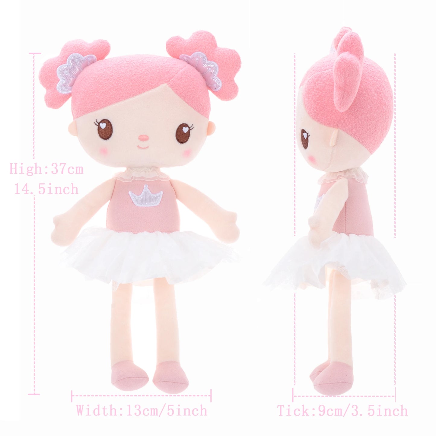 Gloveleya Baby Dolls Plush Toys Girl Gifts Soft Toys Girl‘s Birthday Gift Cute Candy Girl Baby Lovely Doll