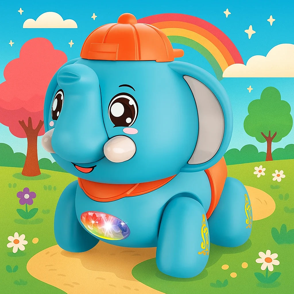 New Walking Traction Elephant Dancing Lights And Music Toddler Learning Crawling Educational Toys Creative And Fun Gifts