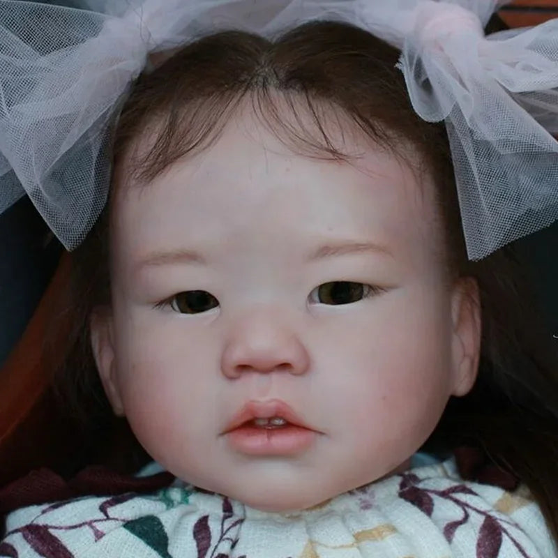 28inch Reborn Kit Toddler Amaya Unfinished Doll parts with Body and eyes Soft touch Flexible Vinyl Unfinished Reborn Doll Kit