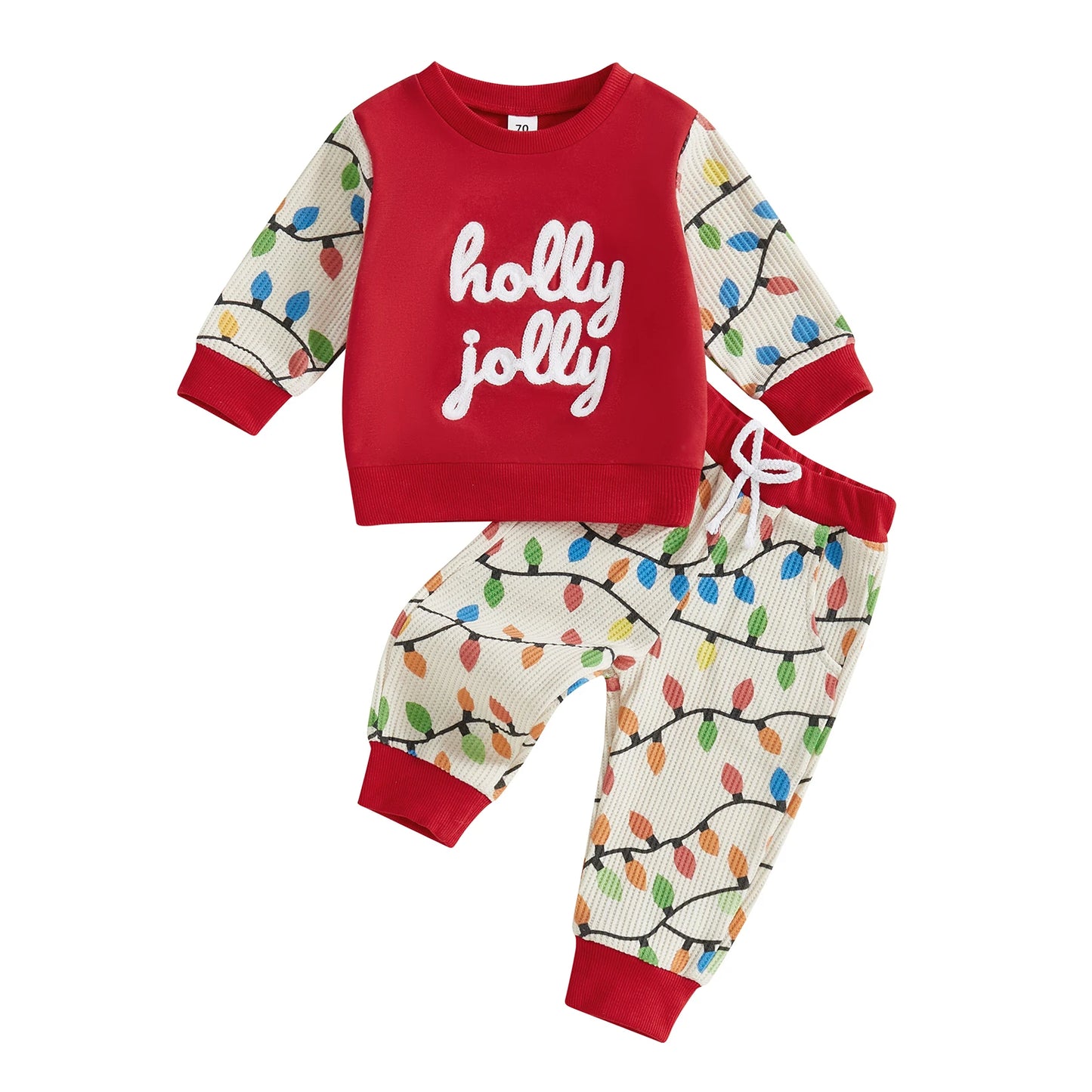 Baby Boy Winter Holiday Outfits Letter Embroidery Sweater Snowflake Print Pants 2 Piece Set for Christmas