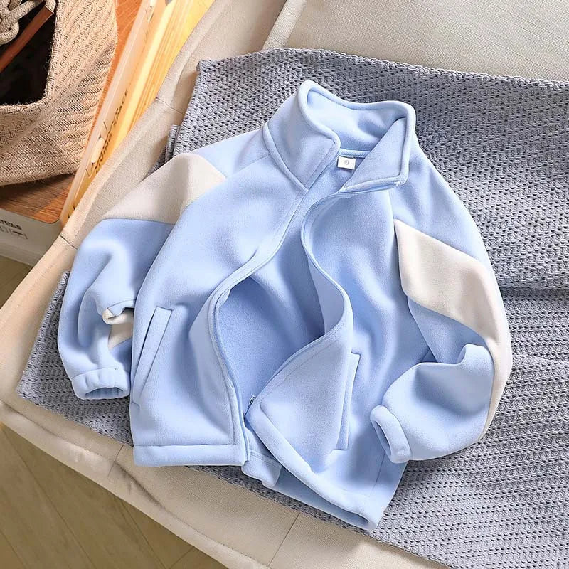 IYEAL Children's Jacket Coat Autumn Winter Warm Fleece Outerwear Boys Clothing Fleece Thickened Boy Clothes 4 8 to 10 years