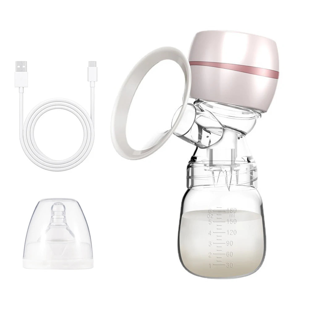 Portable Electric Breast Pump Breast Pump with LED Screen Milk Puller for Breastfeeding Low Noise 180ml Milk Bottle BPA-free