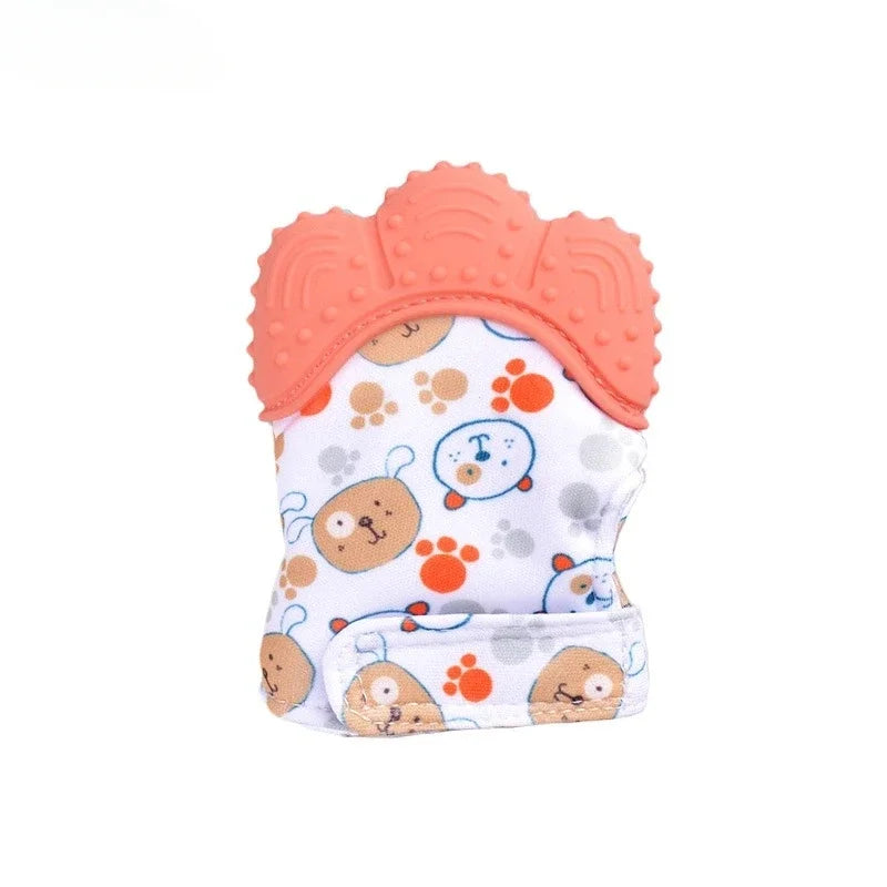 Baby Teething Silicone Gloves Multi-Layer Breathable Chewing Gloves Baby Teething Toys Baby Self Soother Teether Teething Toys