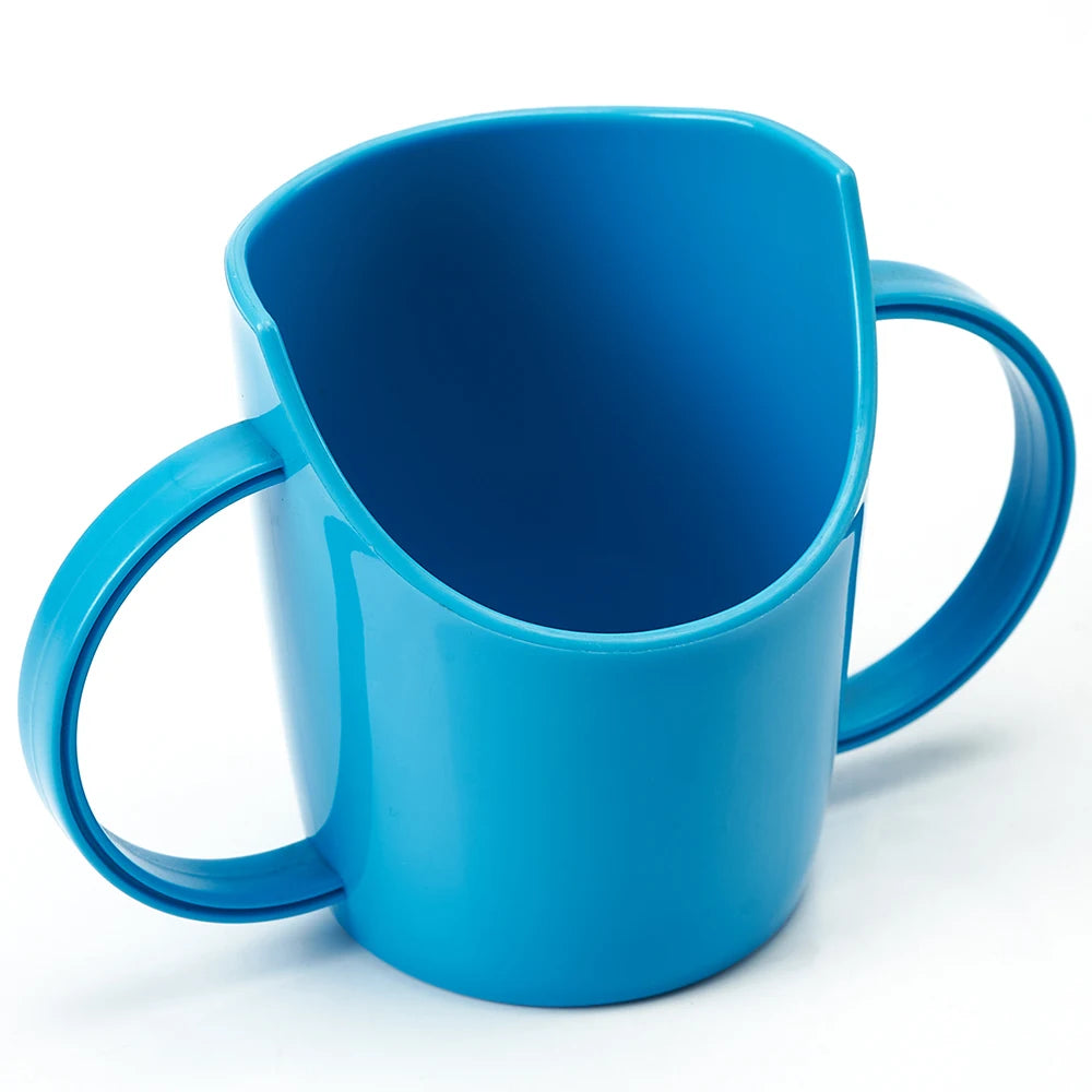 Baby learns to drink water cup, baby drinks water and milk, anti choking and nose protection, slanted mouth cup