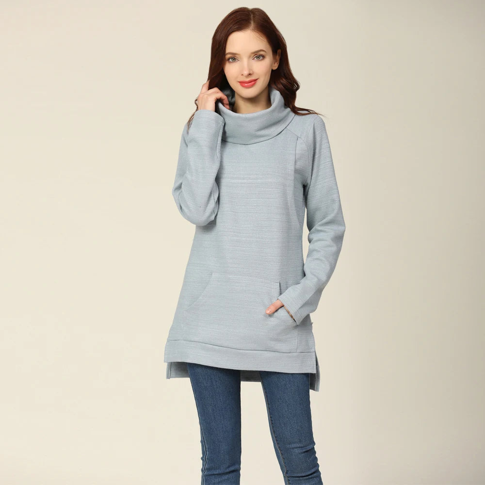 New Elegant Maternity Clothes Breastfeeding Coat Turtle Neck Nursing Sweaters Hoodie Women Winter Lactation Wear