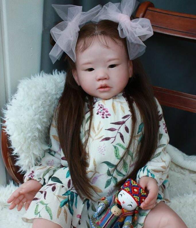 28inch Reborn Kit Toddler Amaya Unfinished Doll parts with Body and eyes Soft touch Flexible Vinyl Unfinished Reborn Doll Kit