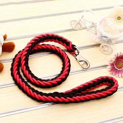 Heavy Duty Dog Leash for Large Dogs, 8 Nylon Rope Braided Lead, Strong Durable Traction Strap for Medium to Big Dogs Pitbull