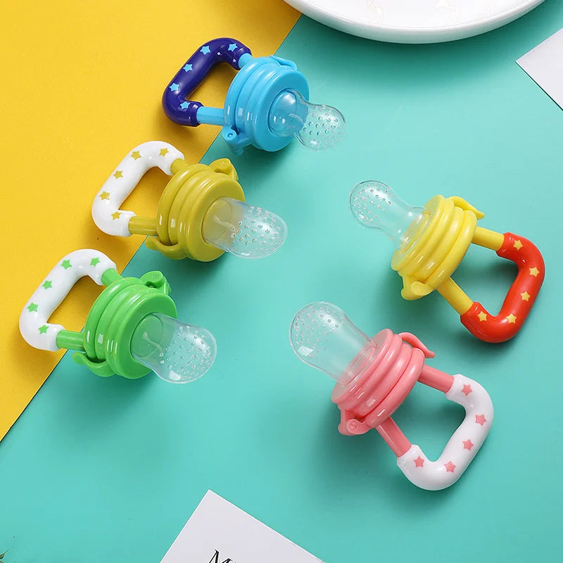Baby Teether for Teeth Bebe Pacifier Fresh Food Feeder Babies accessories newborn Silicone Rice Cereal Fruit Bottle Squeeze