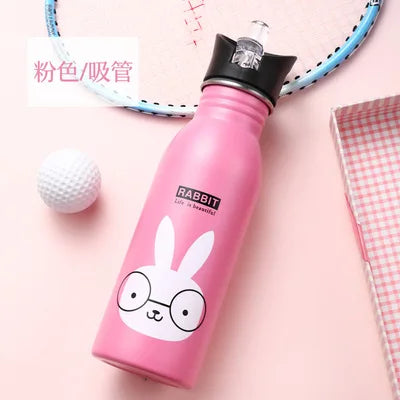500ml Children Stainless Steel Sports Water Bottles Portable Outdoor Cycling Camping Bicycle Bike Kettle