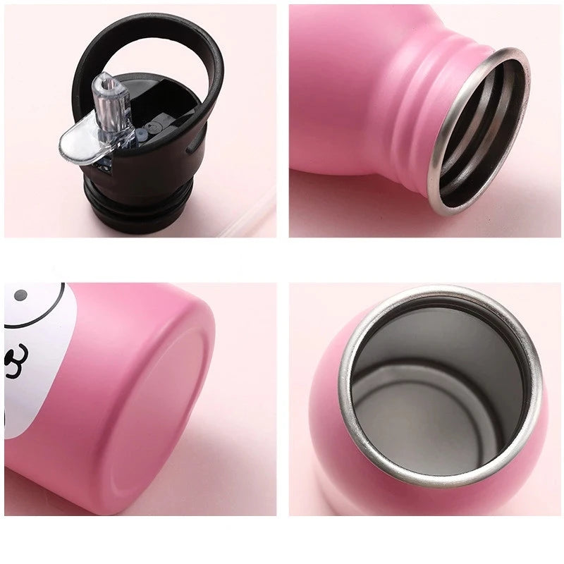 500ml Children Stainless Steel Sports Water Bottles Portable Outdoor Cycling Camping Bicycle Bike Kettle