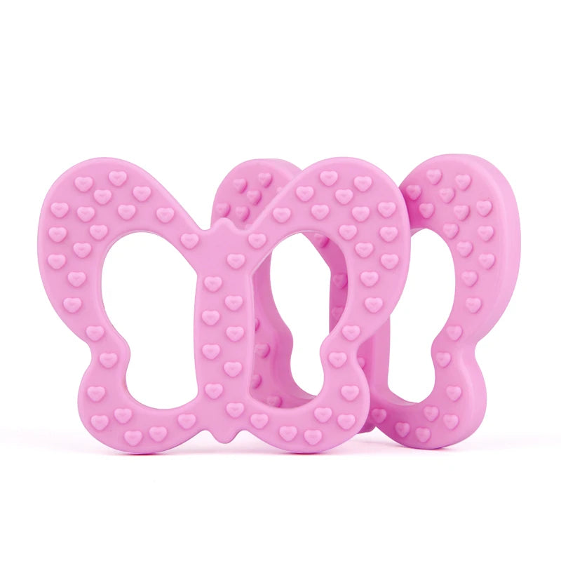 Chengkai 10PCS Silicone Butterfly Teether Baby Pacifier Dummy Teething Pendant Nursing Jewelry DIY Sensory Toy BPA Free