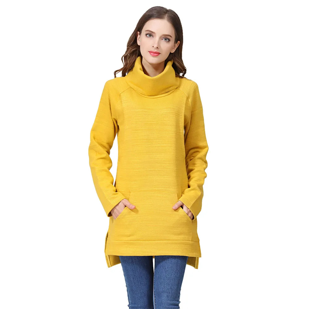 New Elegant Maternity Clothes Breastfeeding Coat Turtle Neck Nursing Sweaters Hoodie Women Winter Lactation Wear