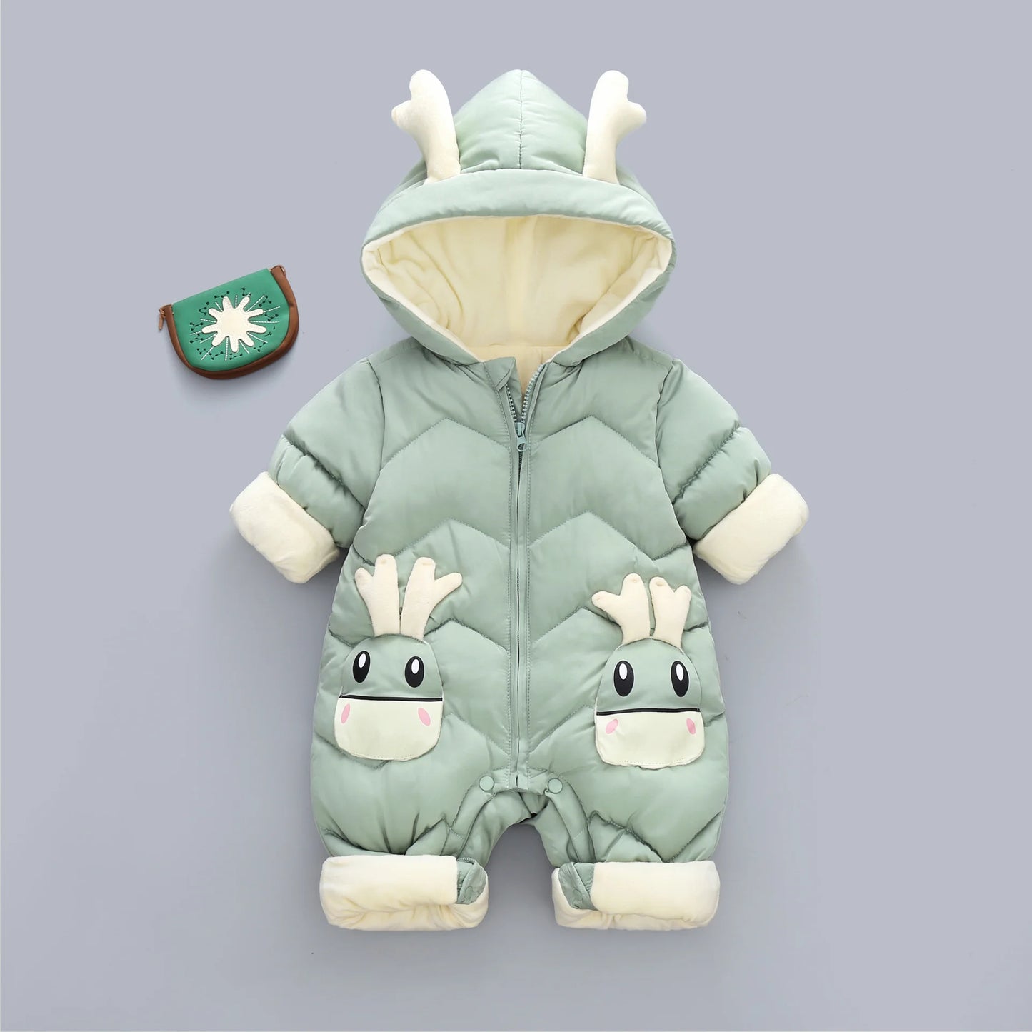 New born Warm Baby coat Winter Hooded Rompers Thick Jumpsuit Overalls Snowsuit Children Boys Clothing kids clothes DropShipping