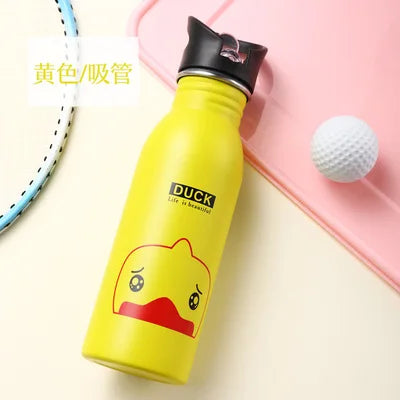 500ml Children Stainless Steel Sports Water Bottles Portable Outdoor Cycling Camping Bicycle Bike Kettle