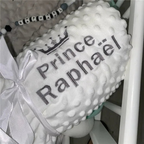 Personalized Baby Blanket with Name for Newborn Boys and Girls Custom Minky Fleece Toddler Crib Stroller Blanket Birthday Gift