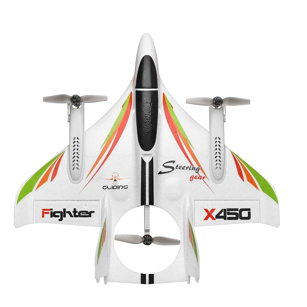 WLtoys XK X450 2.4G 6CH 3D/6G RC Quadcopter Vertical Takeoff LED RC Glider Fixed Wing RC Airplane Aircraft RTF With Kid's Toys