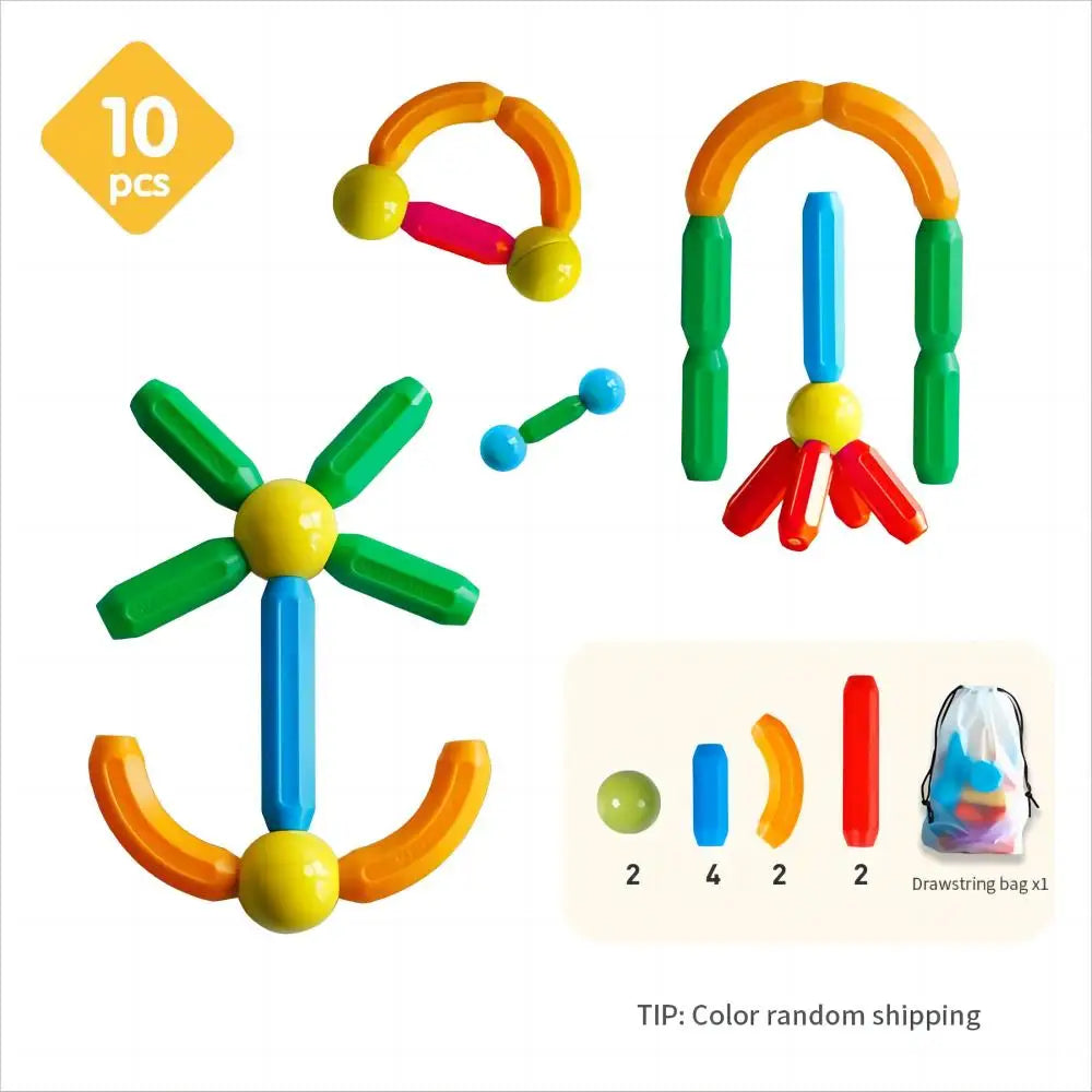 Romboss 10/26/48/78/101/136pcs Magnetic Constructor Building Blocks Toys Children Magic Magnet Stick Rod Montessori Toy Gifts