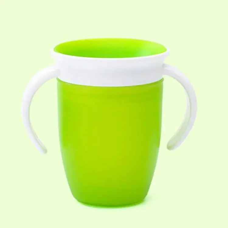 Baby Learning Drinking Cup With Double Handle Flip Lid 360 Degrees Can Be Rotated Leakproof Cup Infants Water Cups Bottle