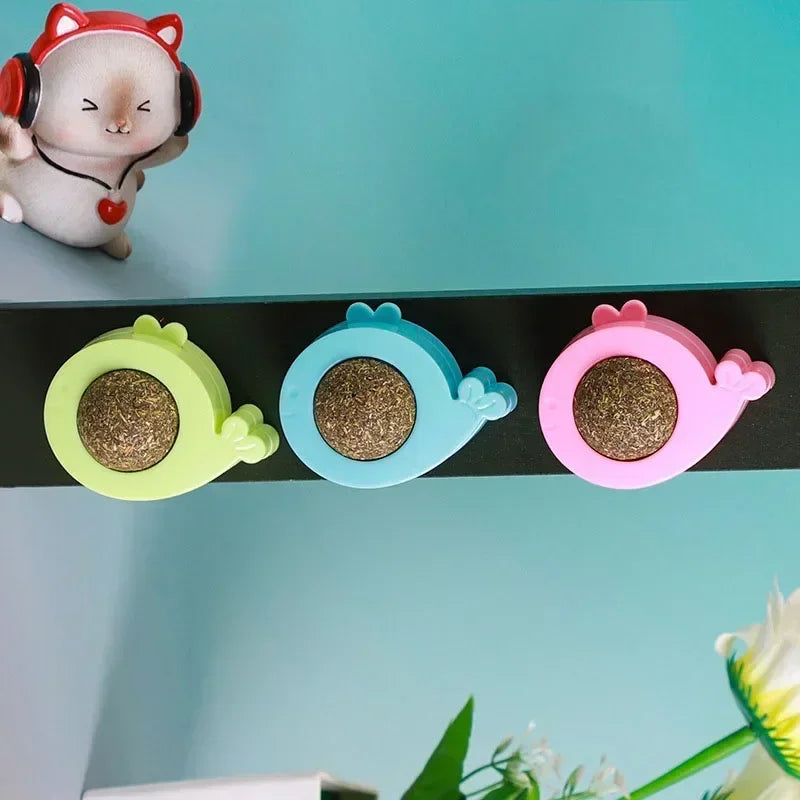 Ball Cat Pet Teeth Licking Licking Catnip Cleaning Wall Supplies Spherical Catnip Ball Toy Kitten Rotatable Wall Ball Treats