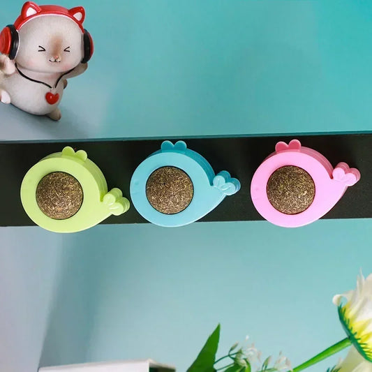 Ball Cat Pet Teeth Licking Licking Catnip Cleaning Wall Supplies Spherical Catnip Ball Toy Kitten Rotatable Wall Ball Treats