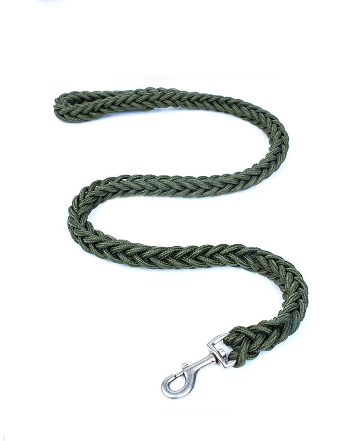 Heavy Duty Dog Leash for Large Dogs, 8 Nylon Rope Braided Lead, Strong Durable Traction Strap for Medium to Big Dogs Pitbull