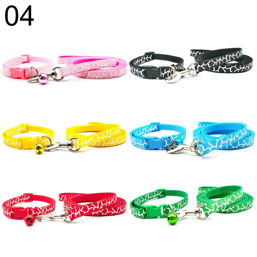 24Sets Dog Cat Leash Adjustable Leashes Collar Puppy Outdoor Walking Personalized Terier Schnauzer Outdoor Traction Rope General