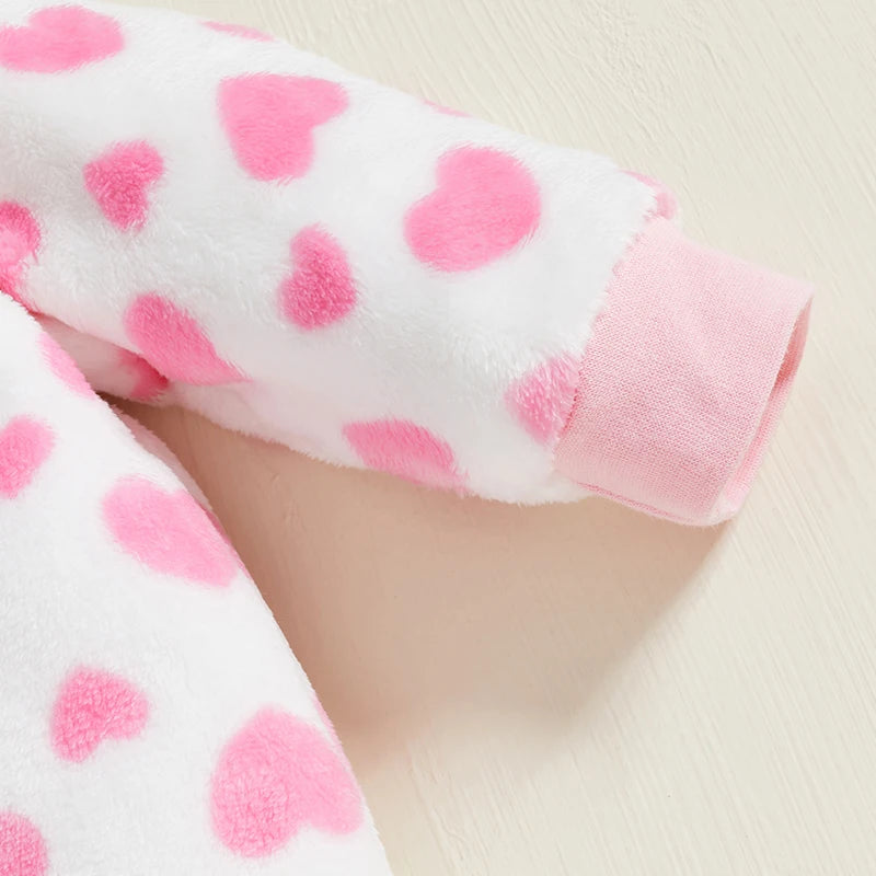 Cute Animal Print Hooded Jumpsuit Cozy Winter Romper with Zipper Closure for Infant Boys and Girls