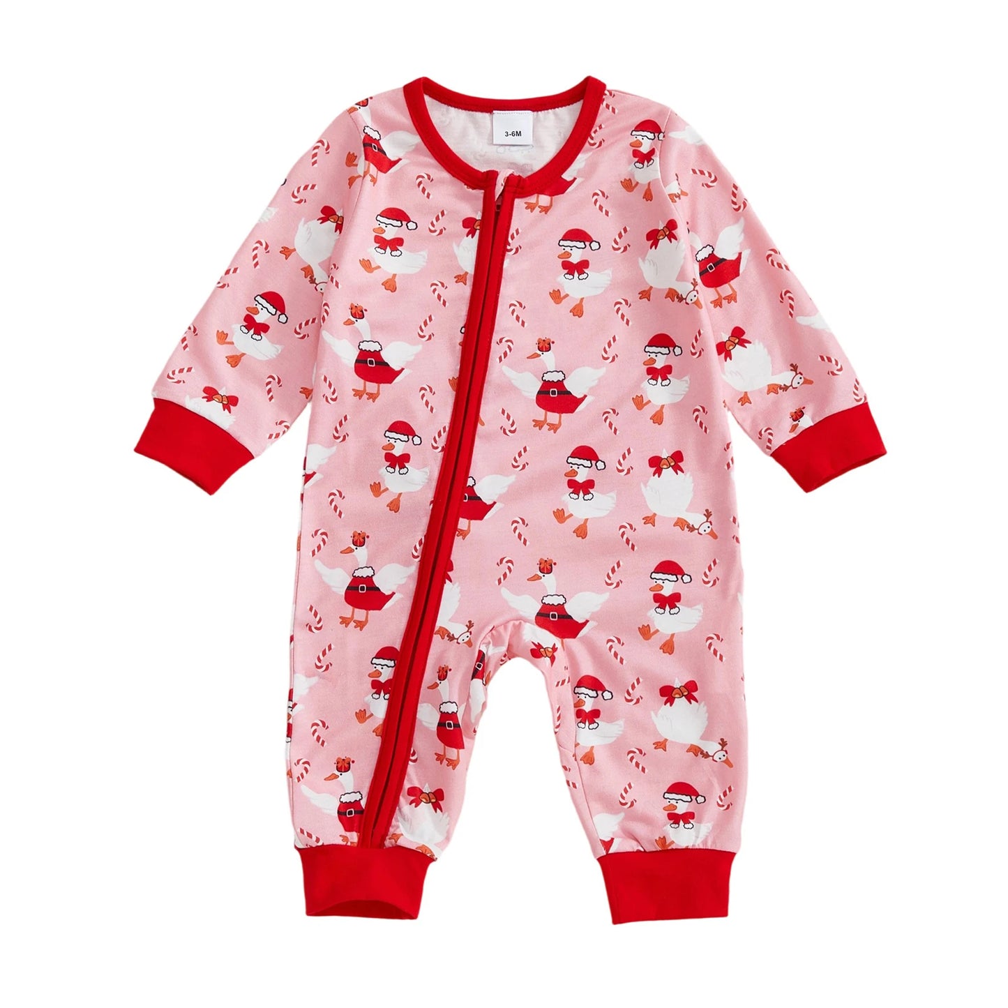 Toddler Christmas  Reindeer Snowflake Print Short Sleeve Round Neck Button Up Playsuit Pajamas for Baby Girl