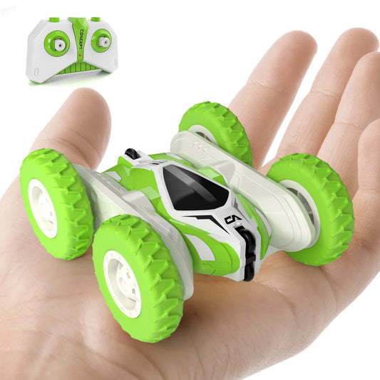 Mini Remote Control Car RC Cars for Kid, 4WD 2.4GHz Remote Control Toys, Double Sided Flips 360° Rotating RC Stunt Car, Toy Gift
