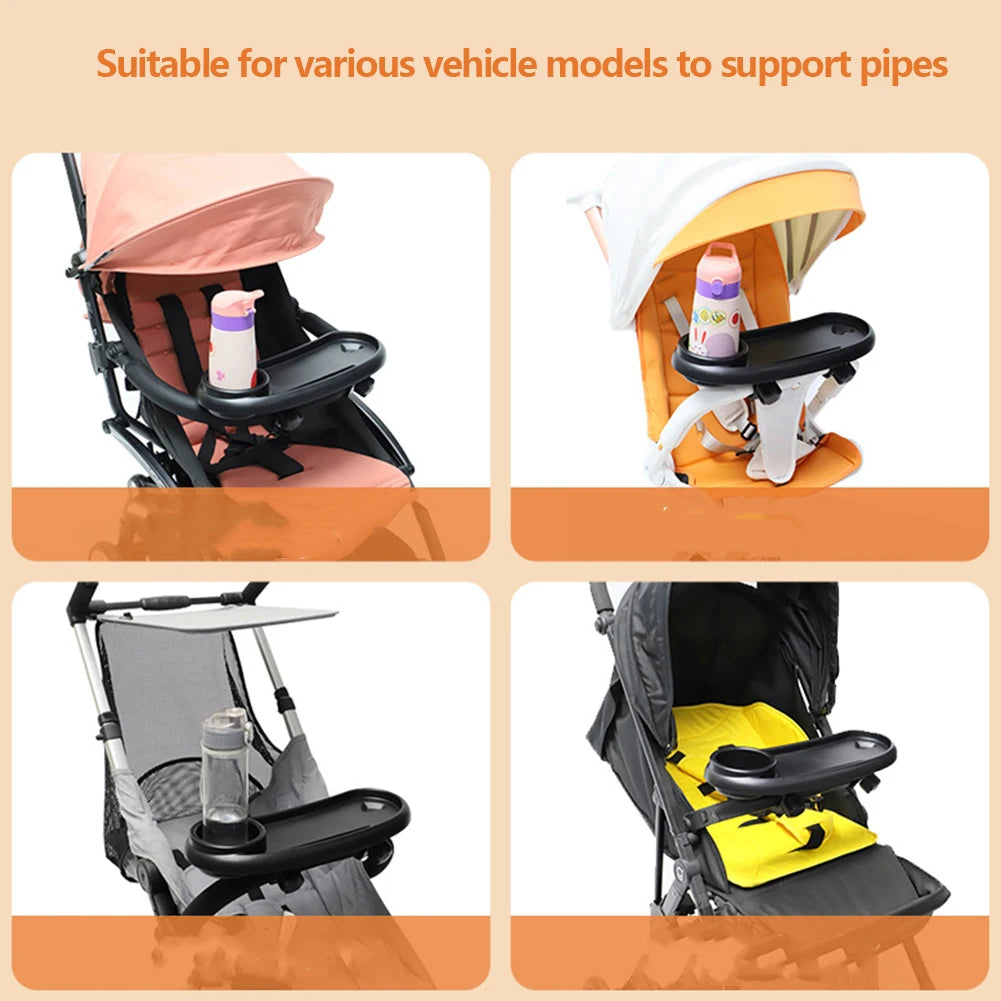 3 In 1 Infant Stroller Dinner Table Tray Removable Milk Bottle Cup Holder Universal Stroller Tray for Stroller Accessories