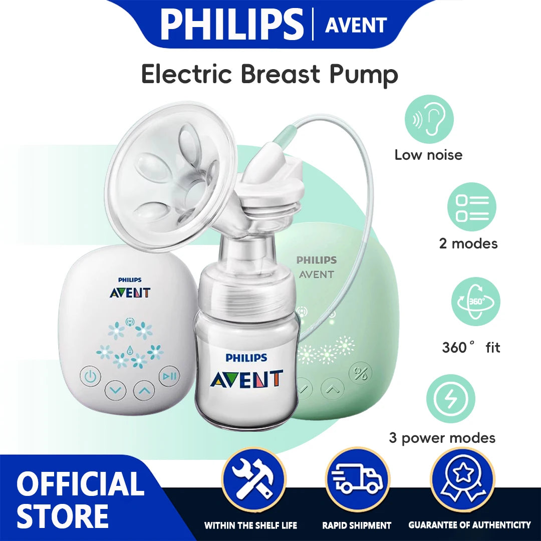 PHILIPS AVENT Portable Single Electric Breast Pump with Smart Massage & Petal Stimulation – Mimics Baby’s Natural Sucking