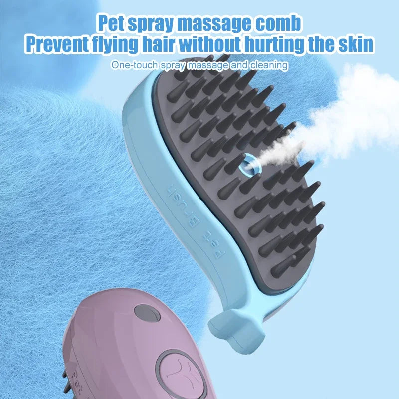 Pet Brush Brushes Hair 1 Massage Cat 3 Steamy Electric Removal Whale Comb Cat Dog in Brush Grooming Steam Hair Combs Shape