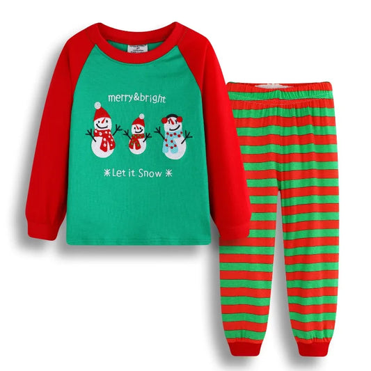 Children's Christmas Printed Tops and Pants Set Boys Girls Clothes Christmas Party Homewear Baby Cute Kids Sets Cosplay Costumes
