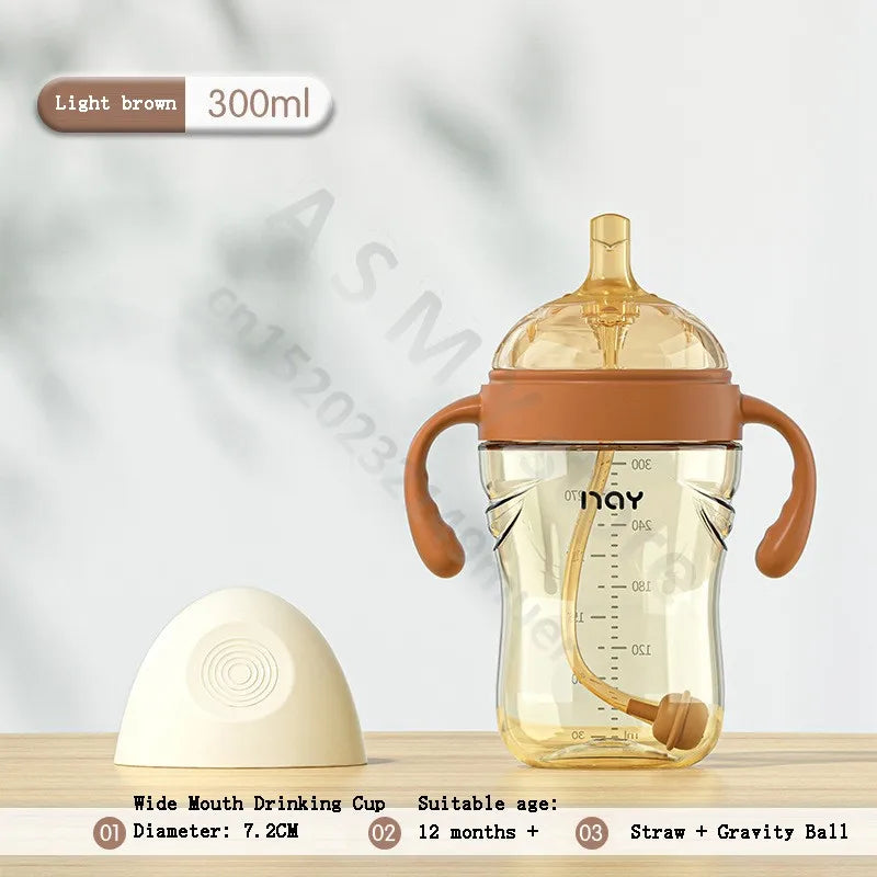 Newborn baby bottle/wide mouth break bottle/nano nipple/drinking nipple/duck nipple/learning drinking cup/big baby bottle