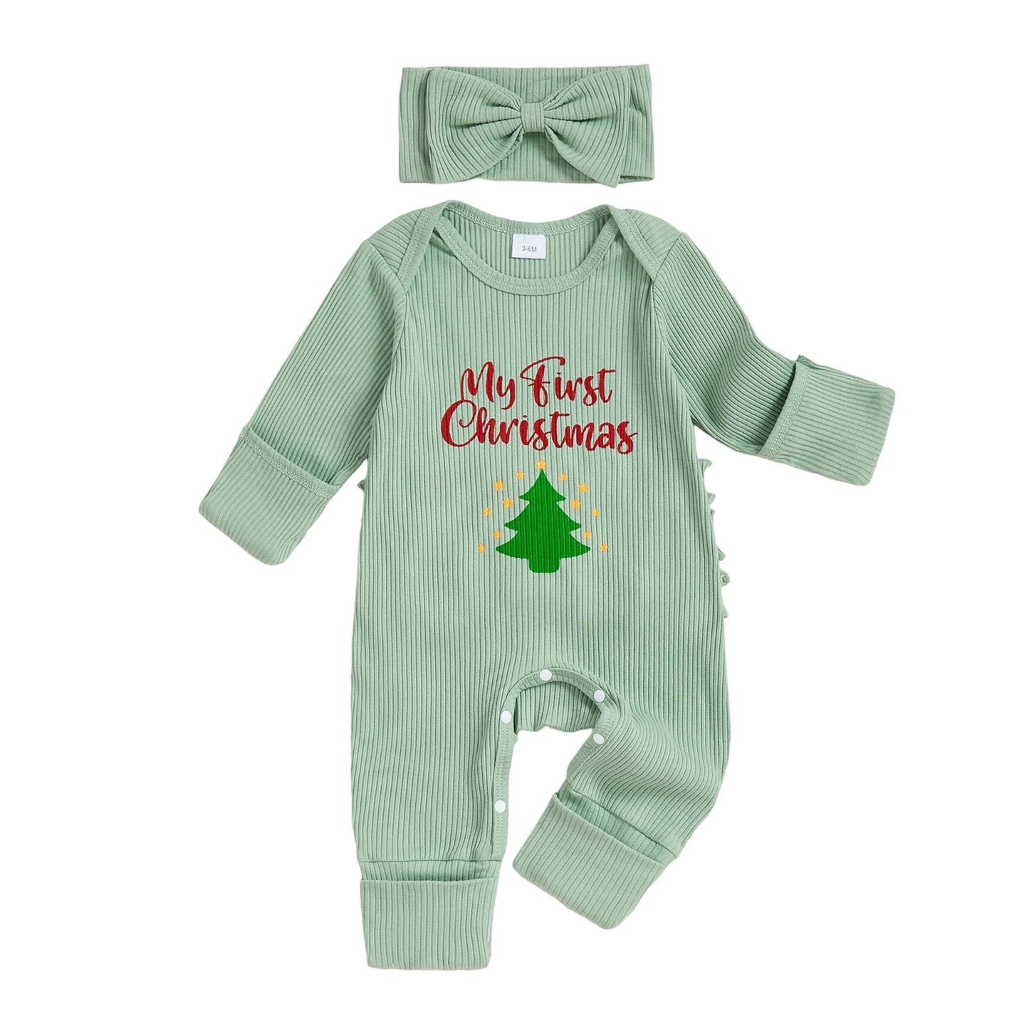 Infant Baby Boy Romper Winter Snowflake Print Long Sleeve Jumpsuit with Hat Set Christmas Outfit for Newborns