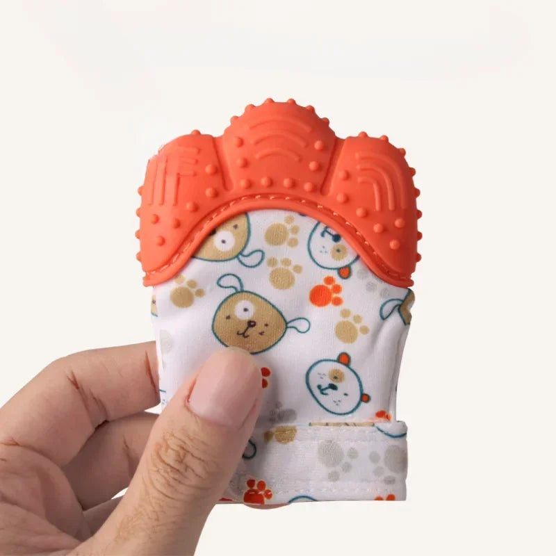 Baby Teething Silicone Gloves Multi-Layer Breathable Chewing Gloves Baby Teething Toys Baby Self Soother Teether Teething Toys