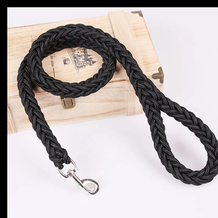 Heavy Duty Dog Leash for Large Dogs, 8 Nylon Rope Braided Lead, Strong Durable Traction Strap for Medium to Big Dogs Pitbull