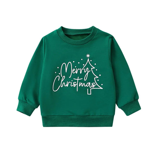 Children s Hooded Sweatshirt Warm Long Sleeve Pullover with Festive Christmas Print for Boys and Girls Cozy Winter Costume