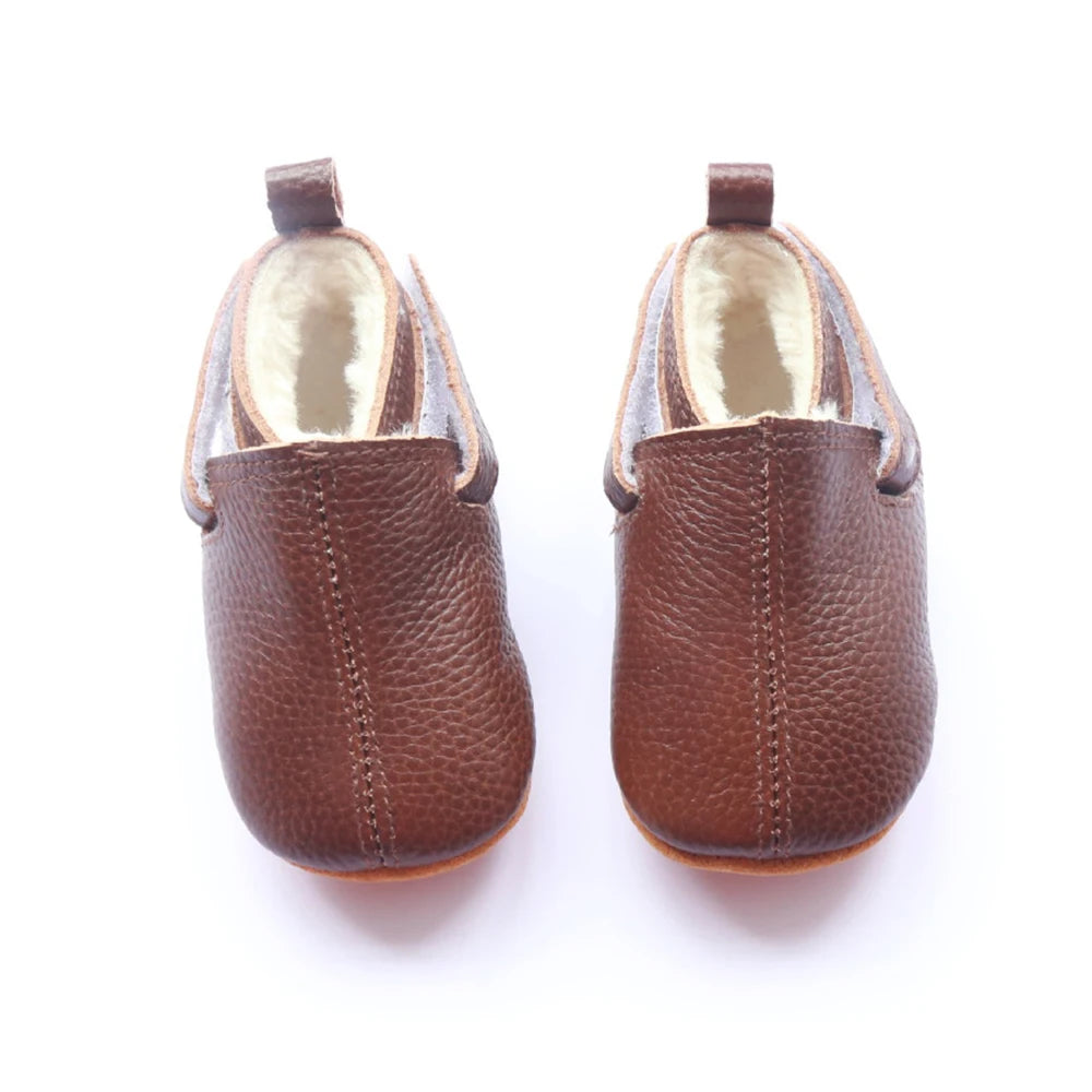 Baby Shoes Toddler Girls Boys Casual Leather Shoes Winter Furry Boot Newborn Infant Barefoot Shoes Sapatato Loafers Items Stuff