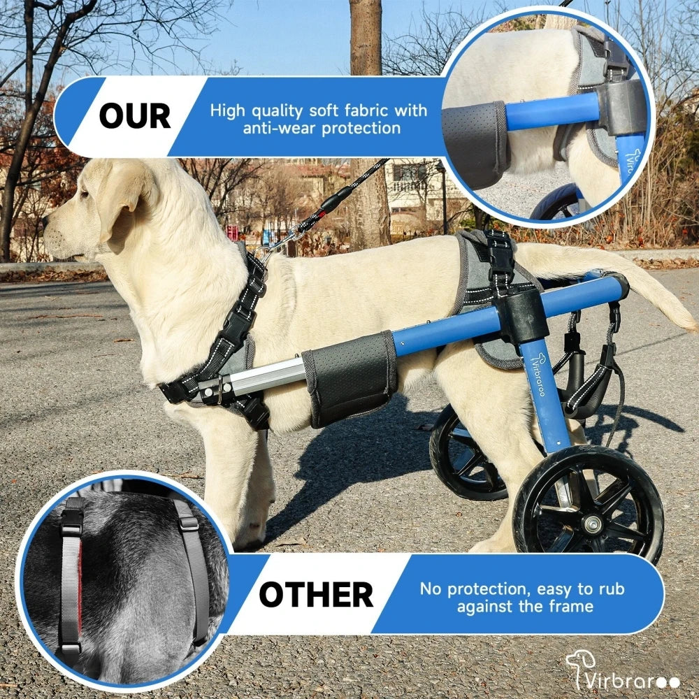Dog Wheelchair For Back Legs Dog Wheelchair With All-Terrain Tires & Durable Bearings Large Dog Wheelchair For Back Legs