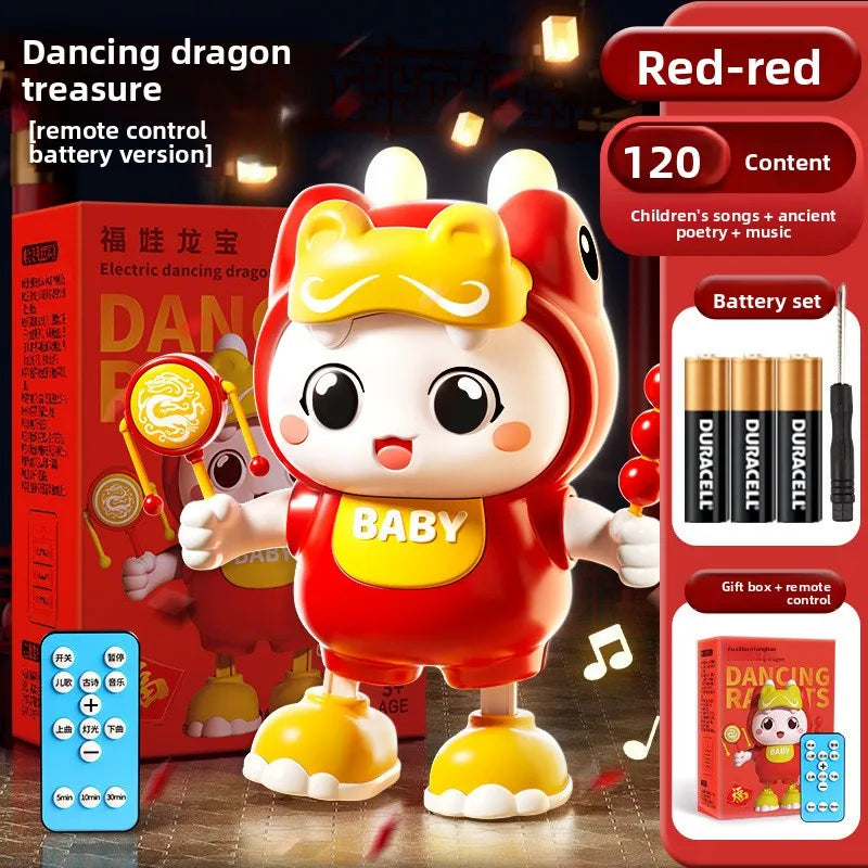 Electric Dancing Frog Toy - Musical Baby Soother with Lights, Tummy Time Trainer & Sensory Play for Infants (Boys Girls Gift)